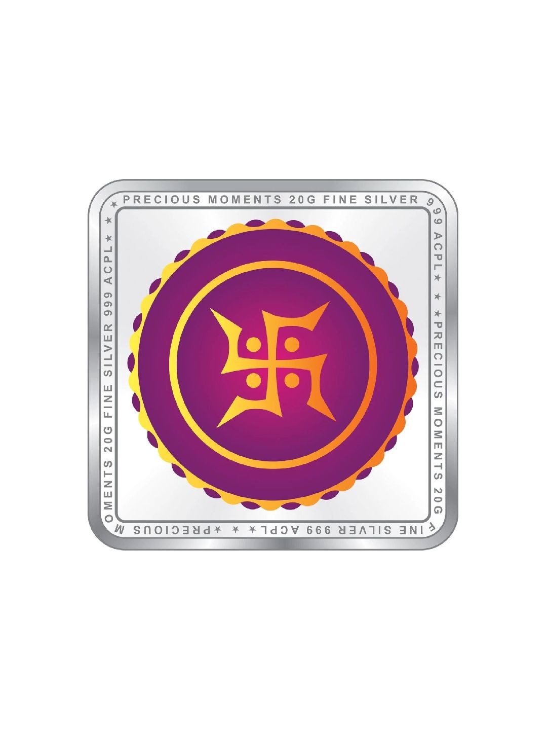 BIS Hallmarked Akshaya Tritiya Square Silver Coin 999 Pure