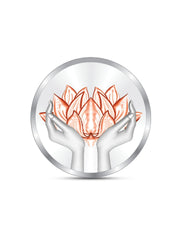 BIS Hallmarked Lotus Color Silver Coin 999 Pure Akshay Tritiya