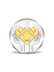 BIS Hallmarked Lotus Colorful Silver Coin 999 Pure Akshay Tritiya