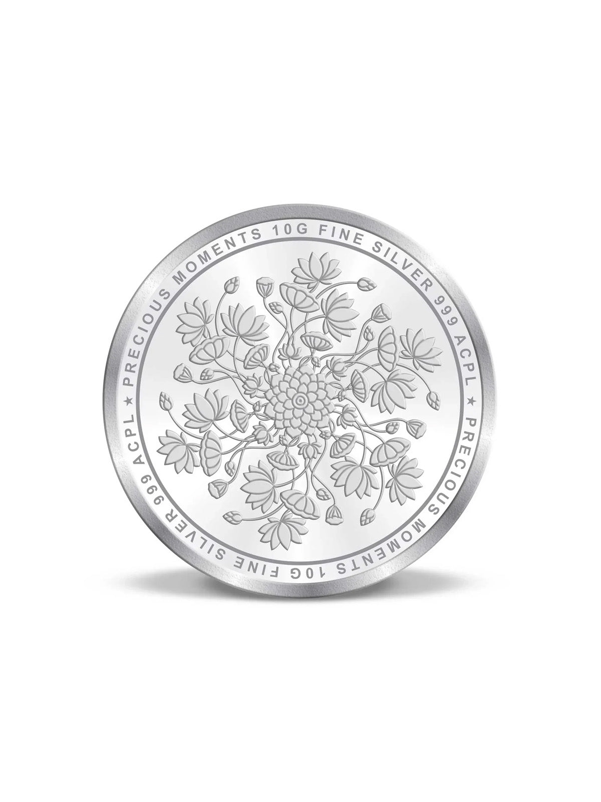 BIS Hallmarked Lotus Colorful Silver Coin 999 Pure Akshay Tritiya