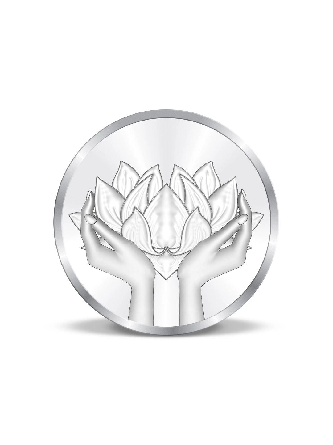 BIS Hallmarked Lotus Silver Coin 999 Pure Akshay Tritiya
