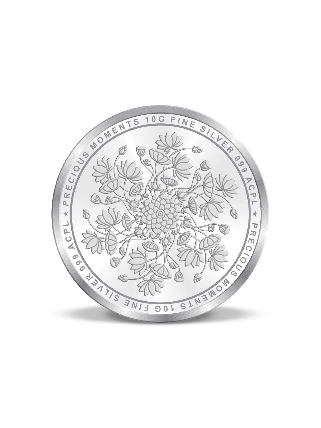BIS Hallmarked Lotus Silver Coin 999 Pure Akshay Tritiya
