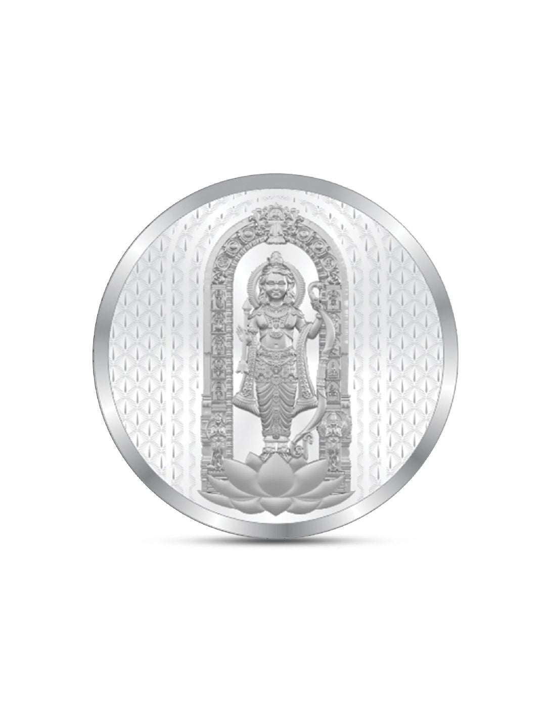 BIS Hallmarked Silver Coin Lord Ram Lalla | Ayodhya Temple | Ram Mandir with Gift Box 999 Pure