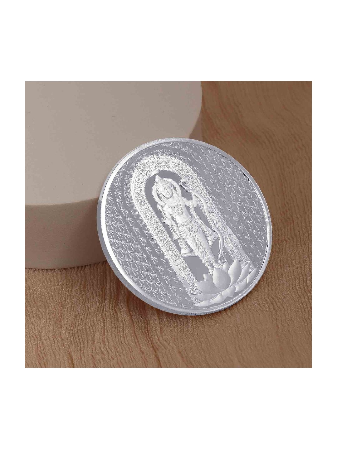 BIS Hallmarked Silver Coin Lord Ram Lalla | Ayodhya Temple | Ram Mandir with Gift Box 999 Pure
