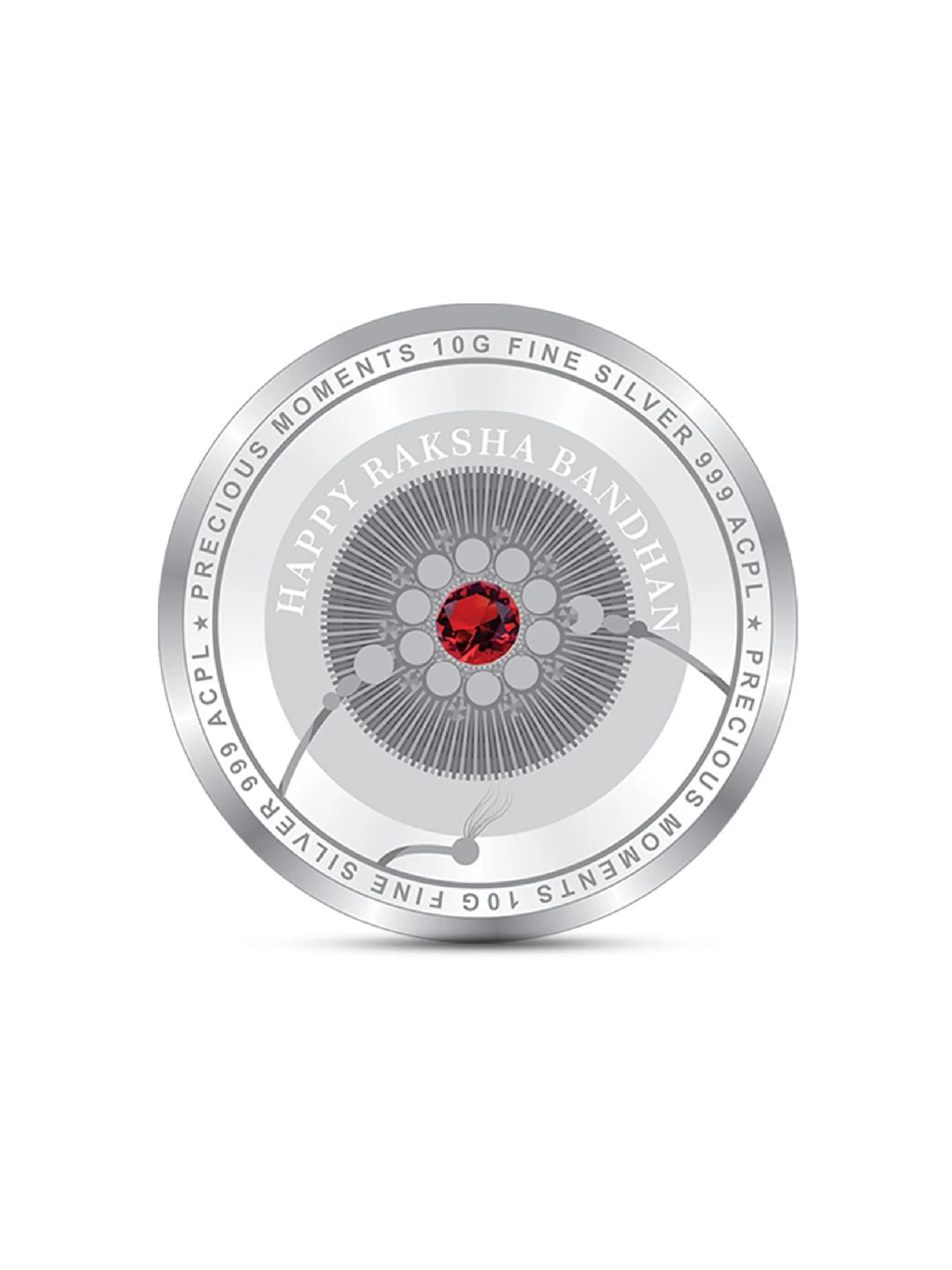 BIS Hallmarked Rakshabandhan Colorful Rakhi Silver Coin 999 Pure with Beautiful Packaging for Brother Sister and Bhaidooj