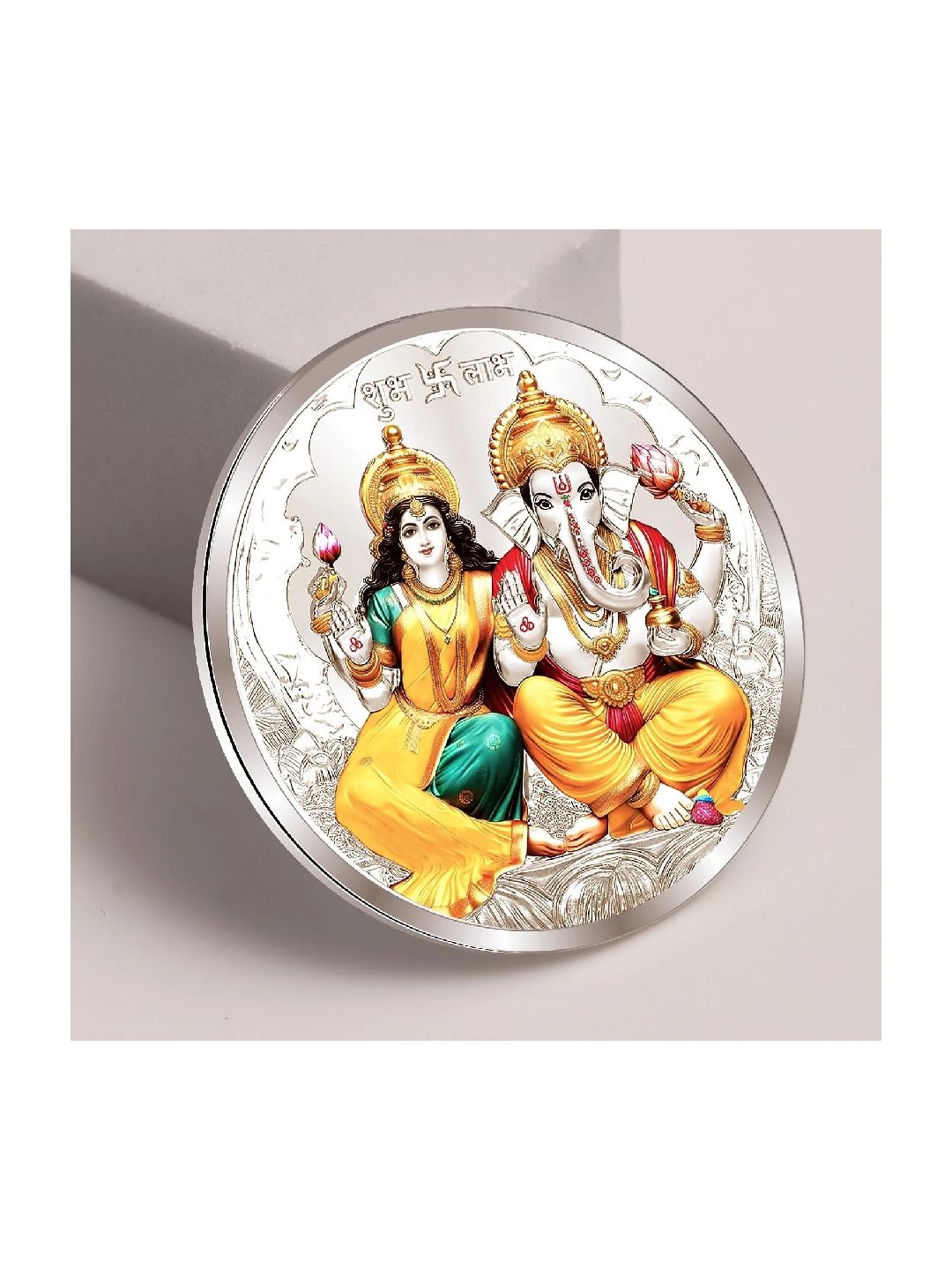 BIS Hallmarked Laxmi Ganesh 999 Pure Silver Coin Akshay Tritiya