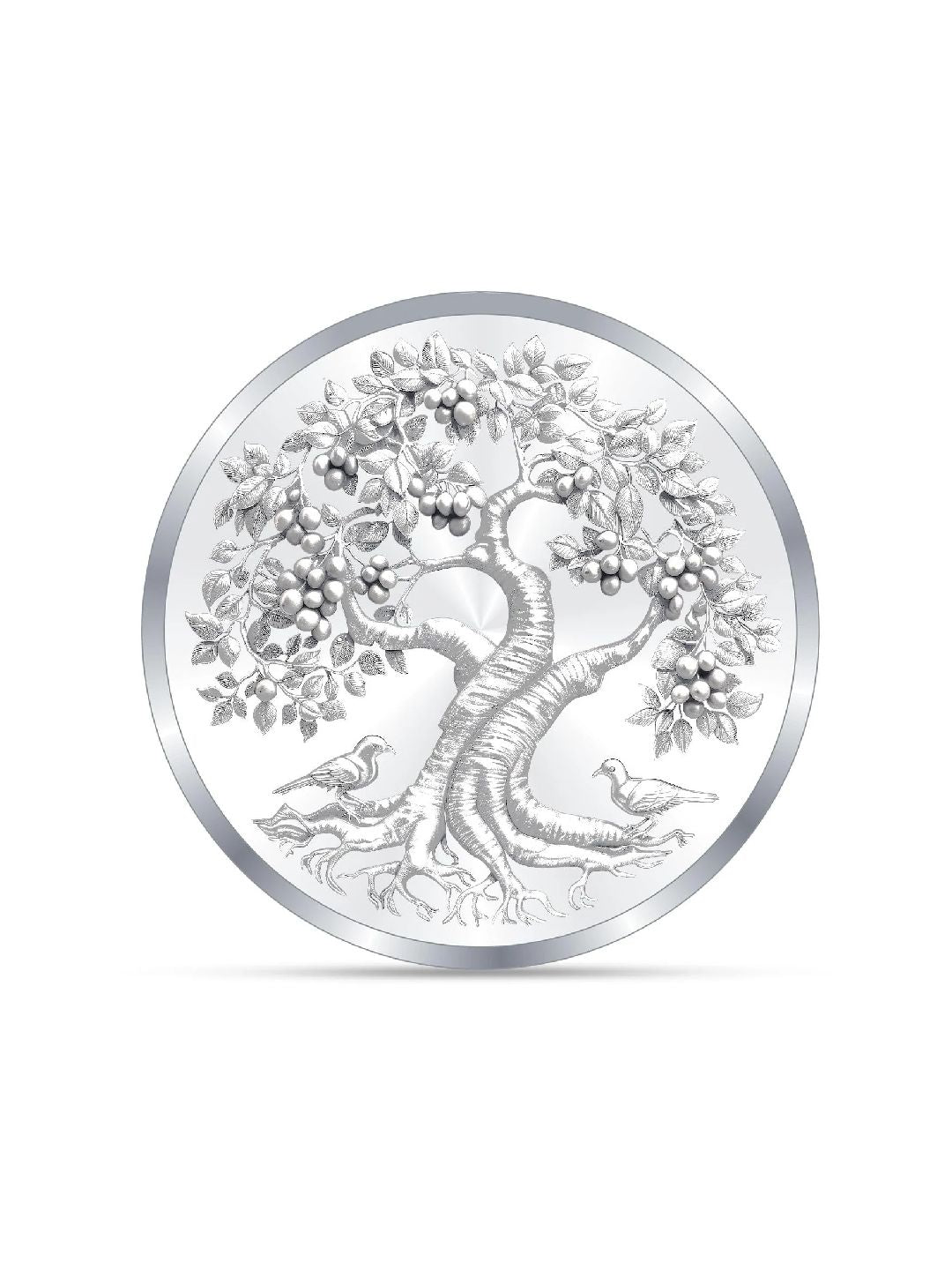 BIS Hallmarked Banyan Tree 999 Pure Silver Coin Akshay Tritiya