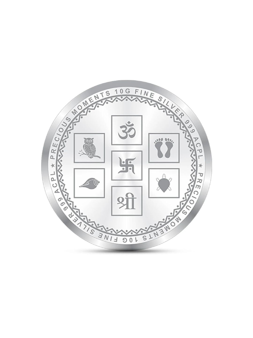BIS Hallmarked Laxmi Ganesh ji 999 Pure Silver Coin
