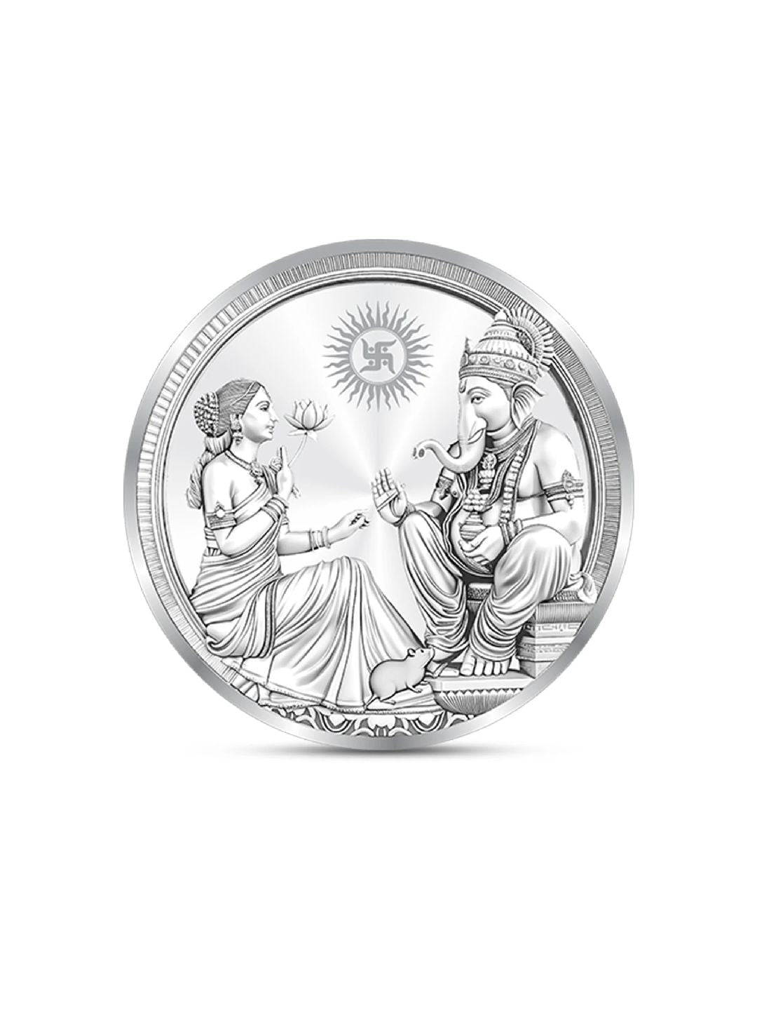 BIS Hallmarked Laxmi Ganesh ji 999 Pure Silver Coin