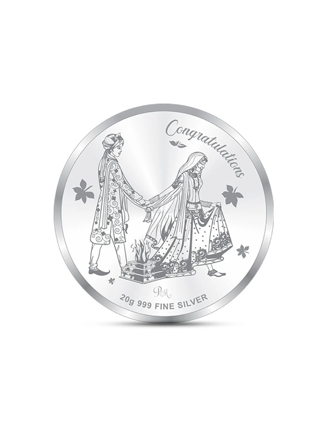 BIS Hallmarked 999 Pure Silver Celebrate Eternal Bonds with Our Exclusive Wedding Silver Coin