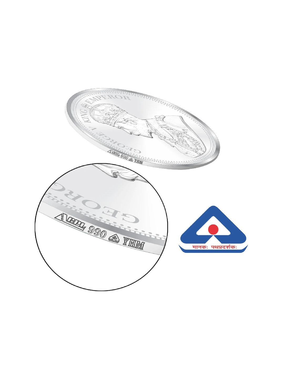 BIS Hallmarked King Silver Coin 999 Pure