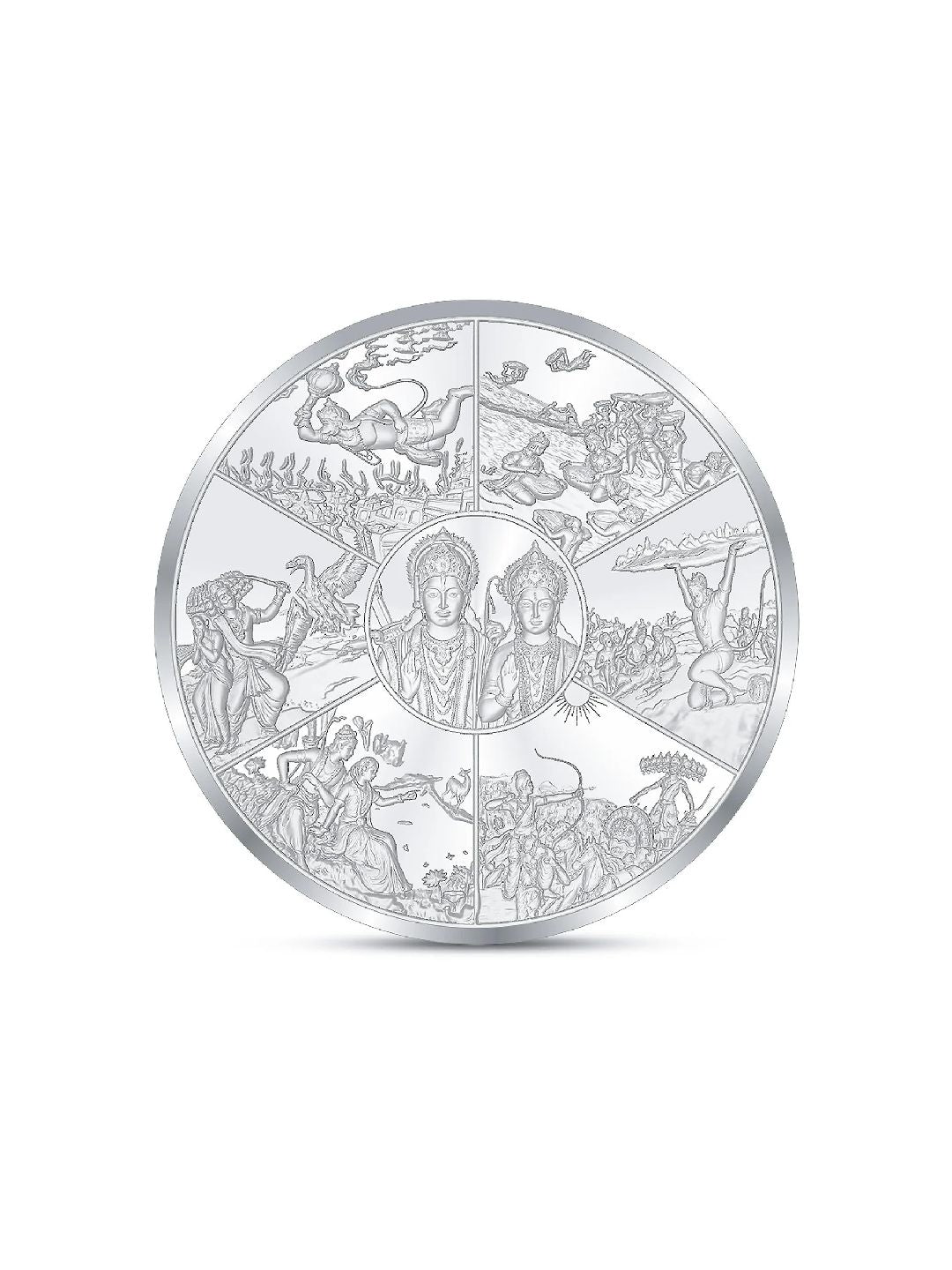 BIS Hallmarked Ramayan 999 Pure Silver Coin