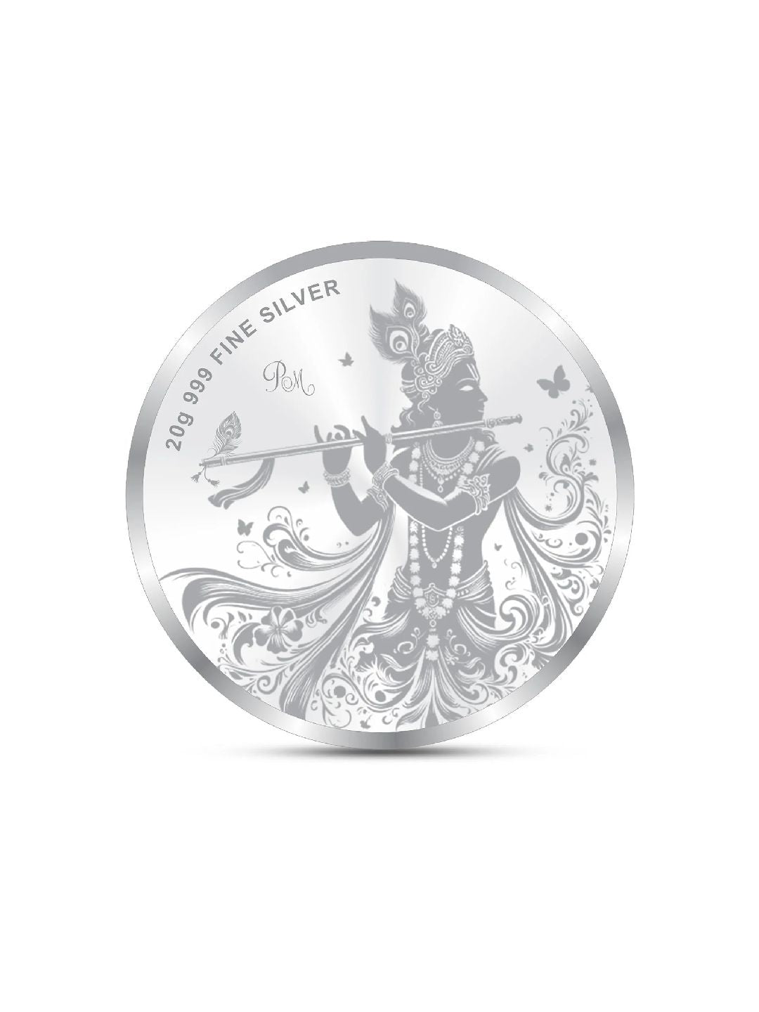 BIS Hallmarked Radha Krishna 999 Pure Silver Coin