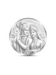 BIS Hallmarked Radha Krishna 999 Pure Silver Coin