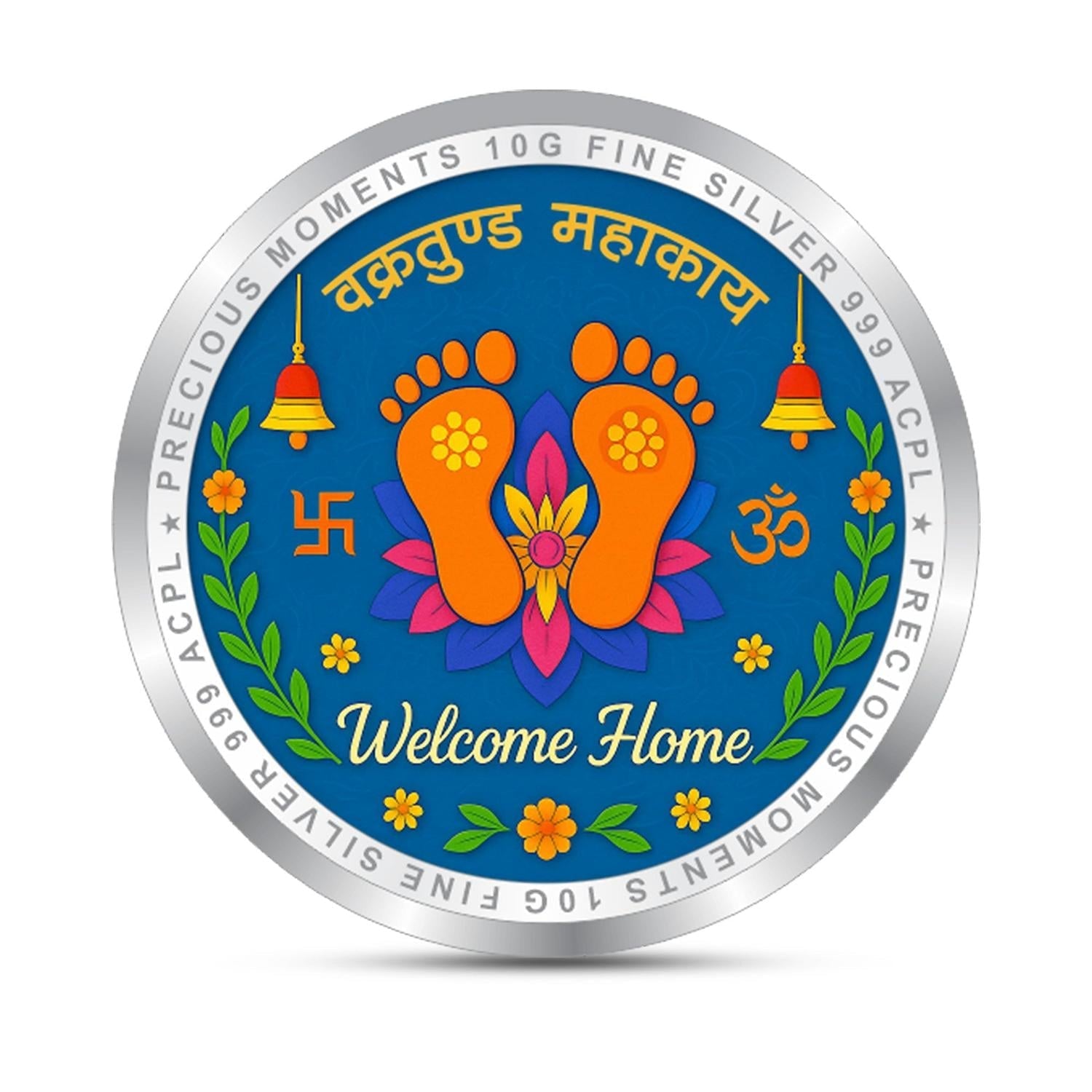 BIS Hallmarked Grah Pravesh House Warming Silver coin 999 Pure