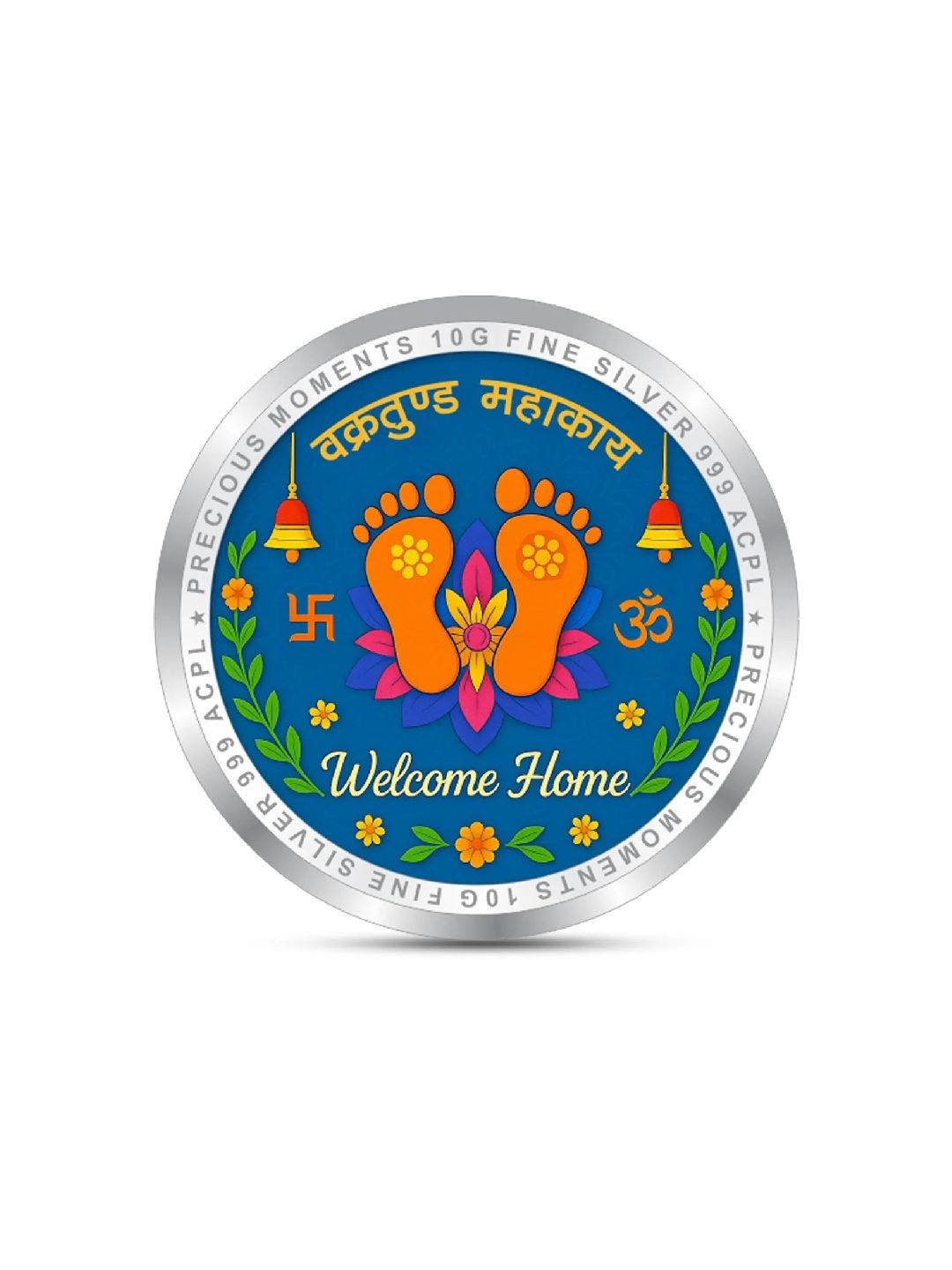 BIS Hallmarked Grah Pravesh House Warming Silver coin 999 Pure