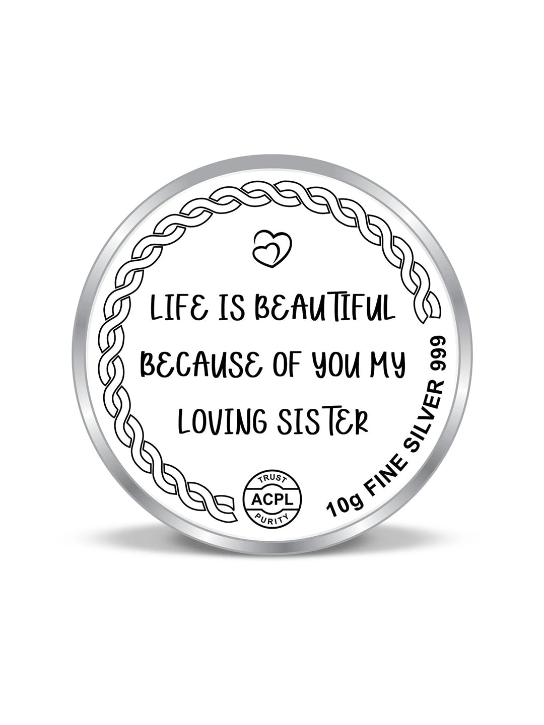 BIS Hallmarked Raksha Bandhan Rakhi 999 Pure Silver Coin