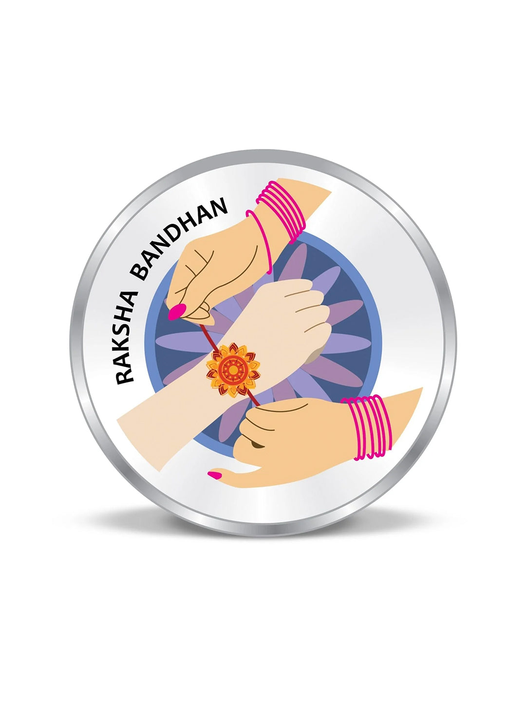 BIS Hallmarked Raksha Bandhan Rakhi 999 Pure Silver Coin