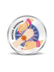 BIS Hallmarked Raksha Bandhan Rakhi 999 Pure Silver Coin