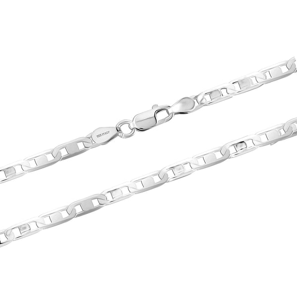 Buy 925 Sterling Silver Italian Diamond-Cut Solid Flat