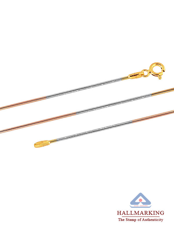 Italian Tricolor Snake Chain Necklace