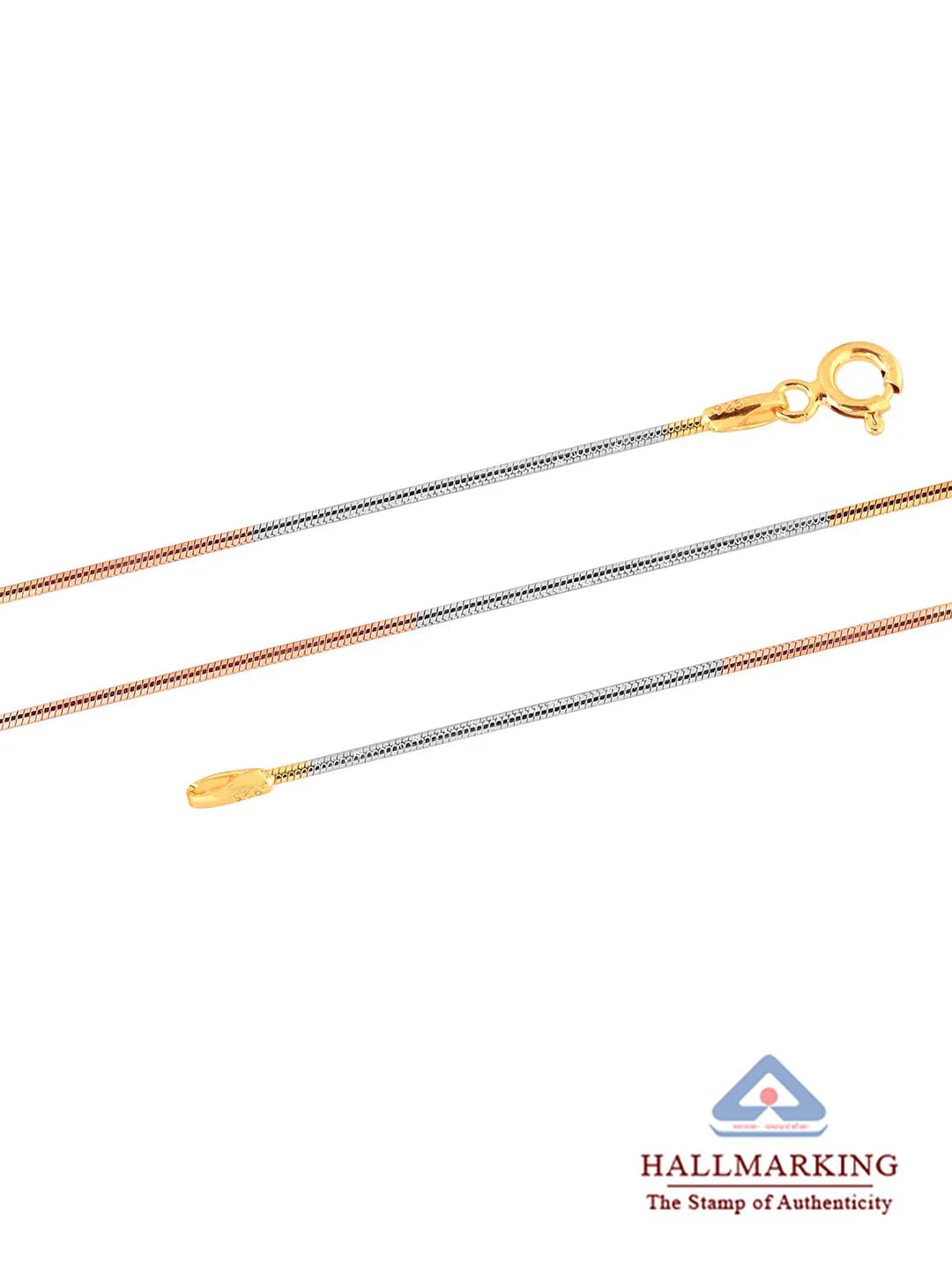 Italian Tricolor Snake Chain Necklace