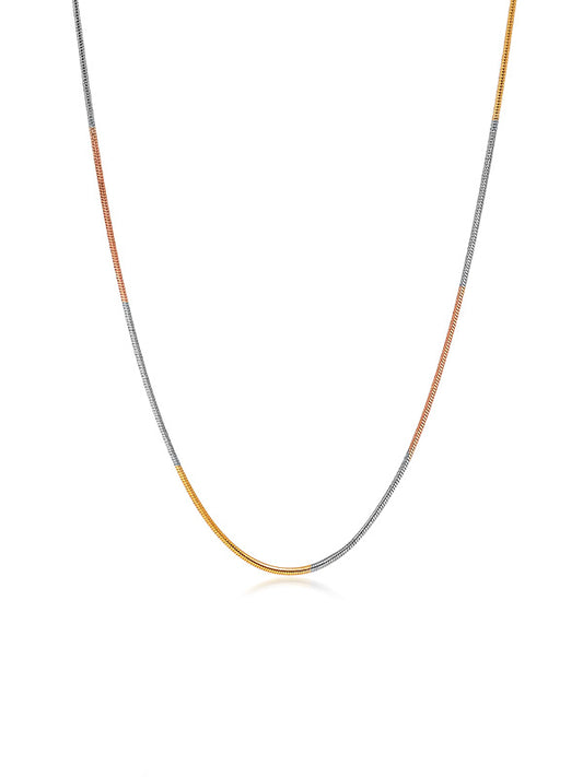 Italian Tricolor Snake Chain Necklace