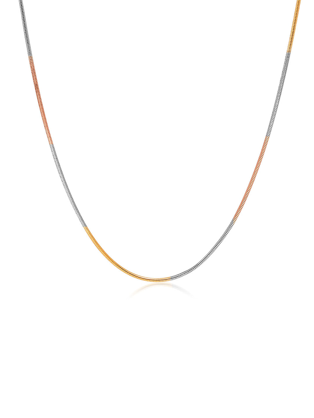 Italian Tricolor Snake Chain Necklace