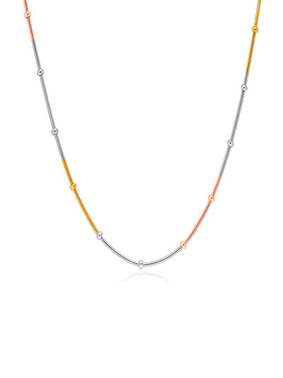 Italian Tricolor Beaded Snake Necklace