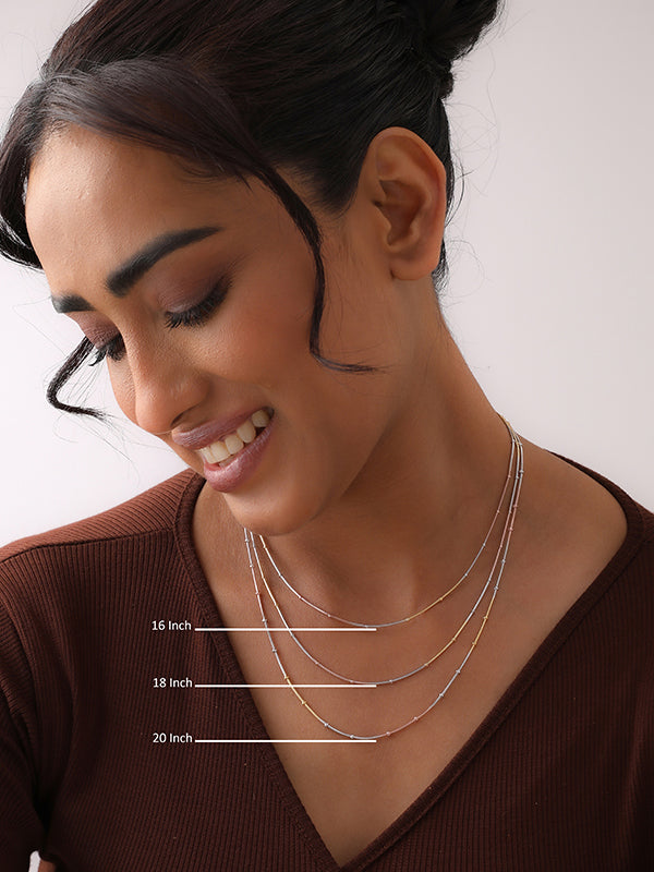 Italian Tricolor Beaded Snake Necklace