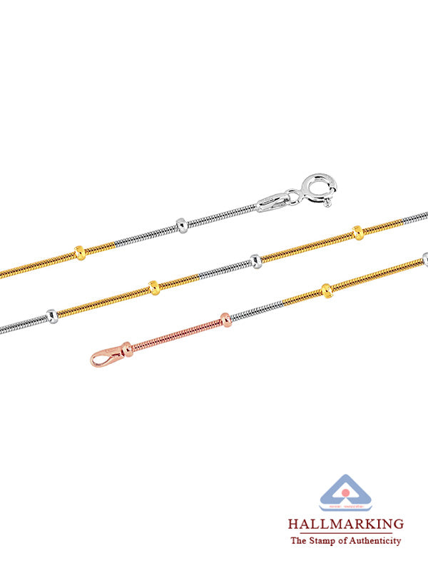 Italian Tricolor Beaded Snake Necklace