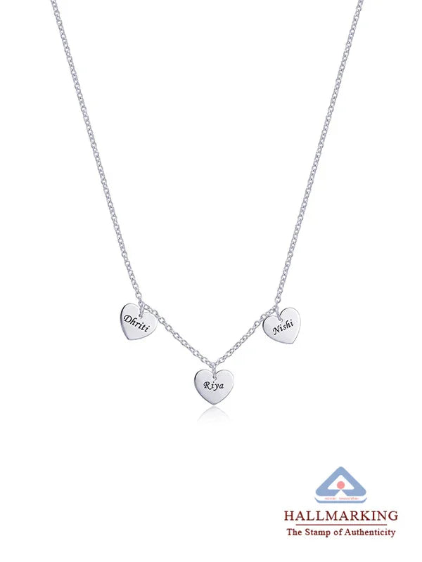 Personalized Multi Heart Name Necklace