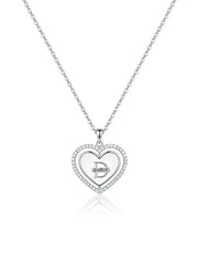 Personalized Rotating Resin Heart Necklace