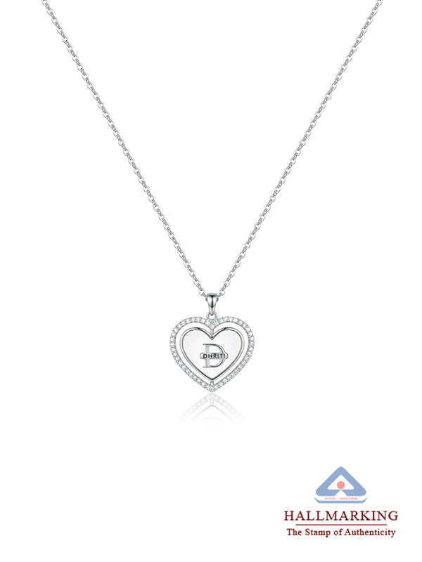 Personalized Rotating Resin Heart Necklace