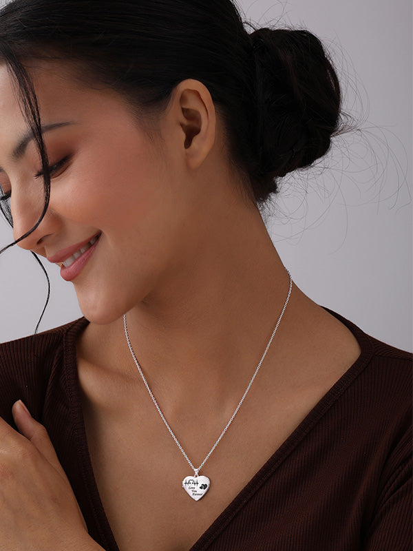 Personalized Photo Heart Locket Necklace