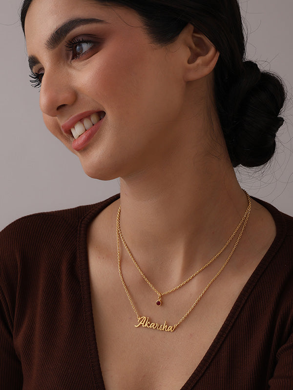 Personalized Double Layer Name Choker