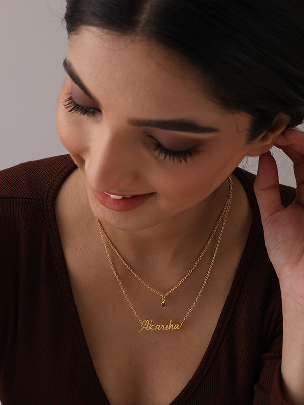 Personalized Double Layer Name Choker