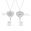 Personalised 925 Sterling Silver Pendant Name Message Necklace for Teen Women