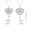 Personalised 925 Sterling Silver Pendant Name Message Necklace for Teen Women
