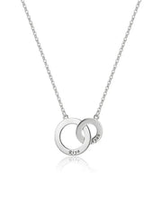 Personalized Interlocking Circle Message Necklace