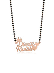 Personalized Rose-Gold Plated Couple Name Mangalsutra