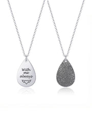 Personalized Fingerprint Name Drop Necklace