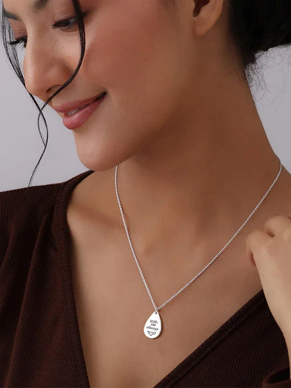 Personalized Fingerprint Name Drop Necklace