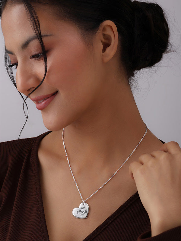 Personalized Eternal Bond Fingerprint Heart Necklace