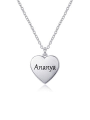 Personalized Heart Charm Name Necklace