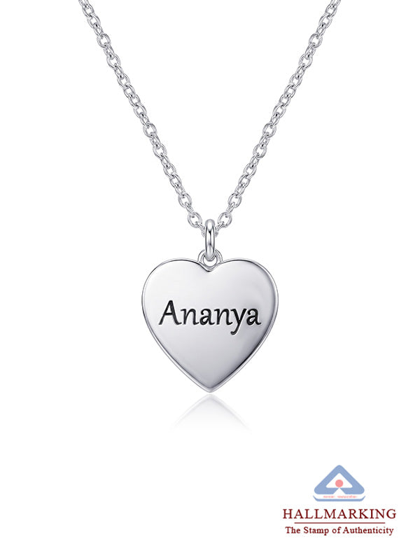 Personalized Heart Charm Name Necklace