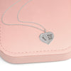 Personalised 925 Sterling Silver Engraved Name and Message Heart Pendant Necklace with Personalised Photo & Message BOX for Women