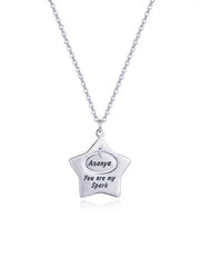 Personalized Name Message Star Necklace