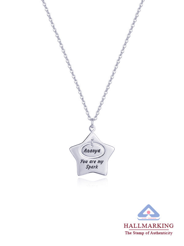 Personalized Name Message Star Necklace