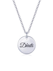 Personalized Disc Charm Name Necklace